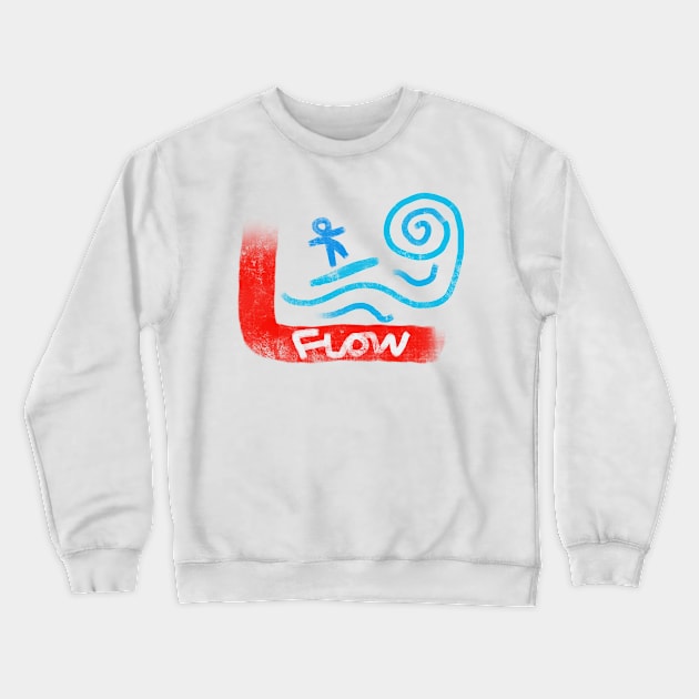 surf flow Crewneck Sweatshirt by Angel Rivas